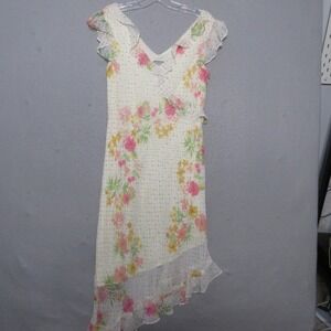 Vintage Breakin' Loose Dress 10 Floral Polka Dot Fairy Ruffle Coquette Whimsical